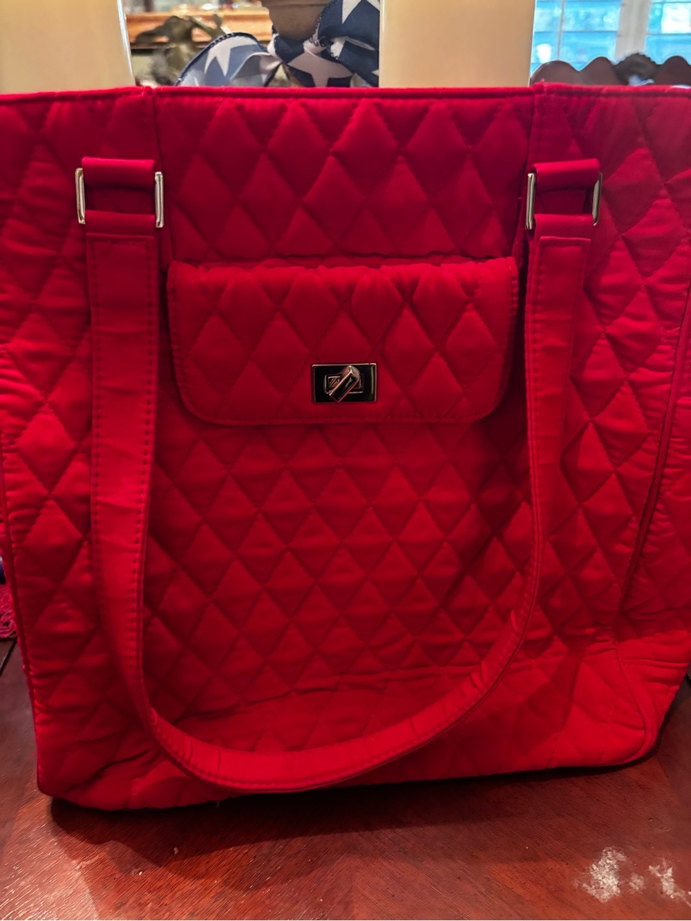 Vera Bradley Red Quilted Tote
